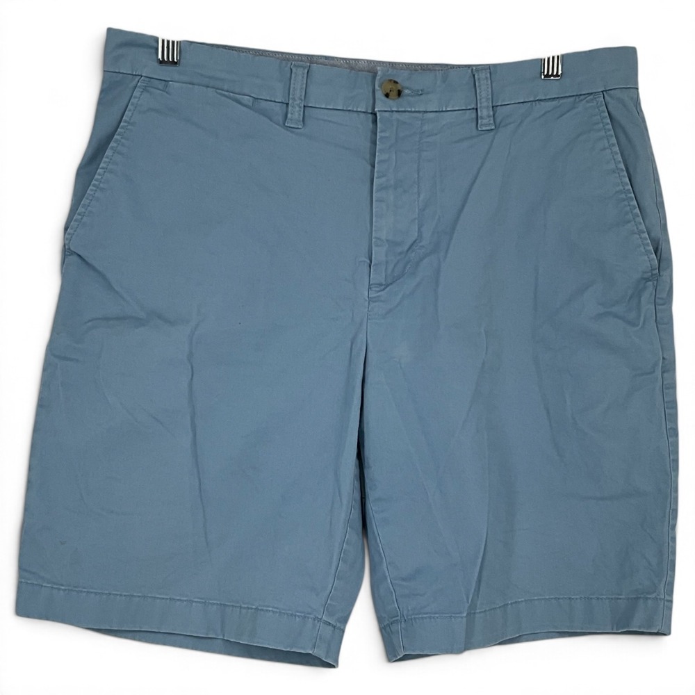 Tommy Hilfiger Mens Blue Chino Shorts Stretch Cotton Size 34 Flat Front Preppy